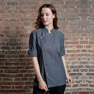 CHECKEDOUT Manteau <span class=keywords><strong>de</strong></span> chef à la mode Hotsale et vestes <span class=keywords><strong>de</strong></span> chef <span class=keywords><strong>de</strong></span> <span class=keywords><strong>cuisine</strong></span> unisexes à manches réglables pour hôtel et restaurants - Product Image 4