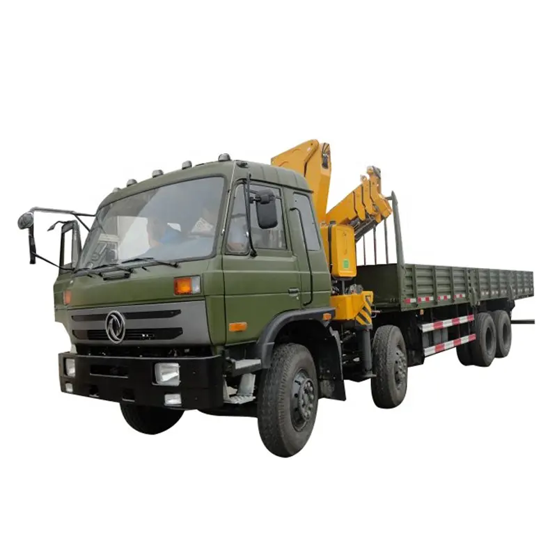 Dongfeng 8x4 camion con mattoni gru del camion con carico gru con flatbed