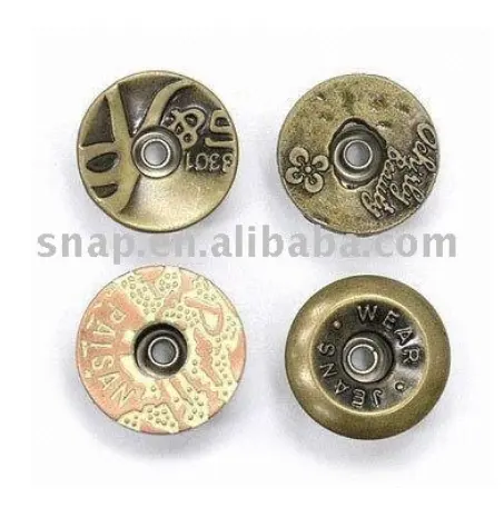 Metal Button For Men's Denim Jeans