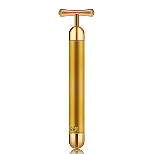 24 <span class=keywords><strong>K</strong></span> oro varilla eléctrica masaje palo Delgado cara INSTRUMENTO DE liftingV cara palo T cabeza fábrica - Product Image 5