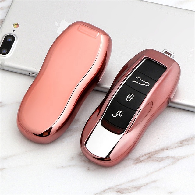CHSKY Car Styling Soft TPU Material Car Key Case Shell for Porsche Panamera Cayenne Car Key Cover