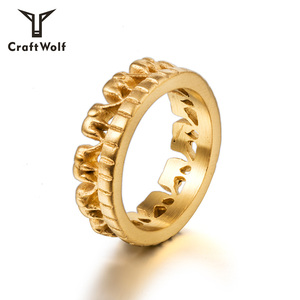 Anillo de acero inoxidable con diseño de lobo <span class=keywords><strong>para</strong></span> <span class=keywords><strong>hombre</strong></span> y mujer, sortija <span class=keywords><strong>personalizada</strong></span> con diseño de animales, 2022 - Product Image 4
