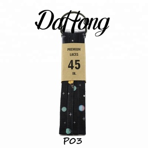 Divertente Piatto <span class=keywords><strong>Bulk</strong></span> Commercio All'ingrosso Galaxy Designer OEM Logo Personalizzato Stampato Lacci Delle Scarpe Per Scarpe Da Ginnastica - Product Image 5