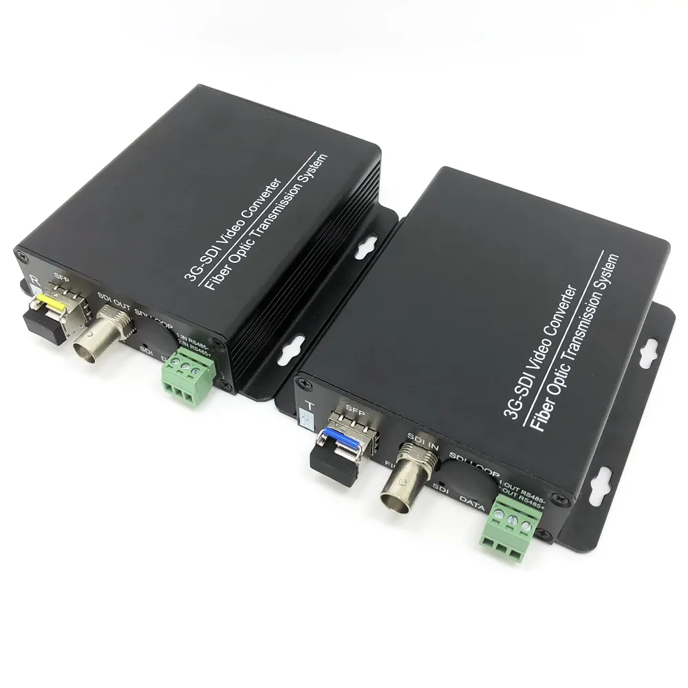 Oem 3G-SDI 1 Kênh 3C-LINK Video To Fiber Optic Media Converter/ Rs485/Ethernet/Âm Thanh, Video Phát Quang