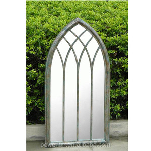 <span class=keywords><strong>Grand</strong></span> <span class=keywords><strong>miroir</strong></span> mural antique pour la décoration, <span class=keywords><strong>miroir</strong></span> de jardin à cadre arqué - Product Image 1