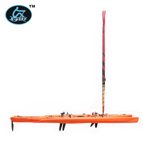 Velero de plástico Trimaran de 18 pies de alta calidad con sistema de accionamiento de pedal y nuevo diseño de timón a la <span class=keywords><strong>venta</strong></span> - Product Image 5
