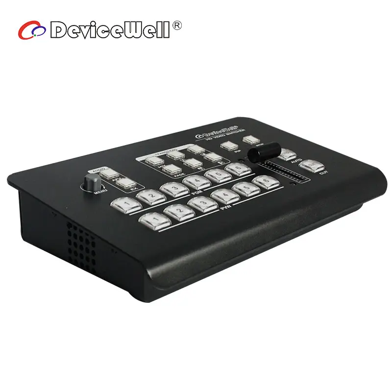 All-In-One 6 Saluran HD SDI Portabel AV Audio Video Switcher Peralatan Penyiaran