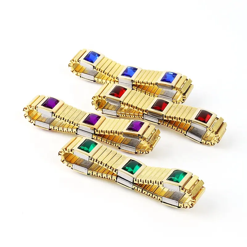 Magnetic therapy bracelet men women gemstone magnet elastic adjustable watchband bracelets