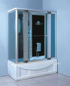 Combinazione <span class=keywords><strong>Vasca</strong></span> da <span class=keywords><strong>Bagno</strong></span> e <span class=keywords><strong>Doccia</strong></span> con Angoli Quadrati - Product Image 1