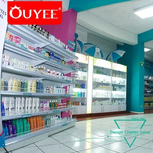 Étagère murale moderne en velour, pour magasin de <span class=keywords><strong>pharmacie</strong></span>, présentoir d'exposition, Design de <span class=keywords><strong>vitrine</strong></span> - Product Image 3