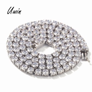 Hip Hop In Acciaio Inox di Grado AAAA Iced Out CZ Tennis Mens <span class=keywords><strong>Catena</strong></span> Delle Donne Della <span class=keywords><strong>Collana</strong></span> - Product Image 1