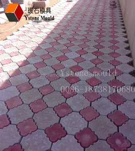 Moldes de bloco de concreto pré-feito de borracha plástico para venda myanmar