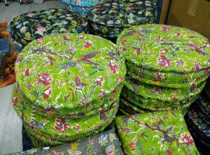 Housse de coussin de sol rond pour yoga, style ethnique, décorative, vente en gros, lot de housses de pouf de sol indien patchwork - Product Image 2