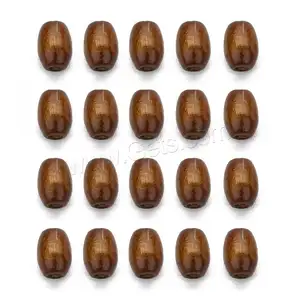 China guangzhou original un wood beads jewelry making bulk bead Oval color 6x8mm 1307079