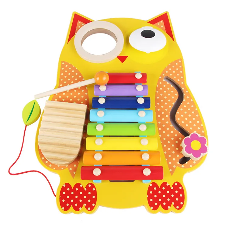 Houten Octaaf Spel Caleidoscoop Puzzel Baby Hits Muziek Speelgoed