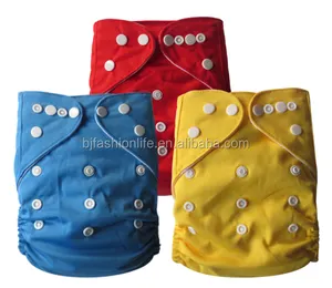 Mayorista de ropa de bebé pañales reutilizables de TPU color Liso pocket del bebé pañales de tela