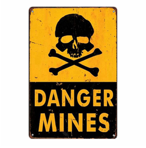 Wall Decor Warning <strong>Danger</strong> No Trespassing Gun Metal <strong>Signs</strong> Vintage Poster - Product Image 6