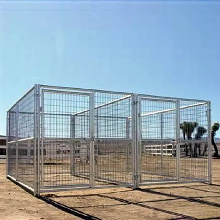 Çin toptan Büyük açık metal köpek kafesleri kulübesi köpek sandık büyük, zincir bağlantı köpek kulübesi