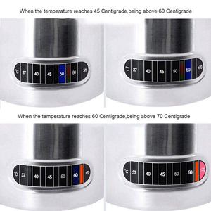 Pichet à <span class=keywords><strong>lait</strong></span> en acier inoxydable, de 600ml, avec thermomètre intégré, adapté au café, au Latte et <span class=keywords><strong>Cappuccino</strong></span> - Product Image 5