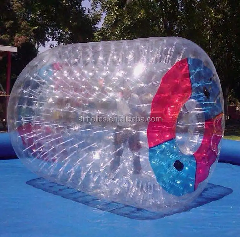 Дешевый и рекламный наружный гигантский цветной водный ролик, надувной ролик для бассейна
