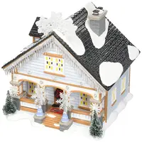 Pueblo de Navidad de nieve de poliresina hecho a mano, personalizado, gran oferta
