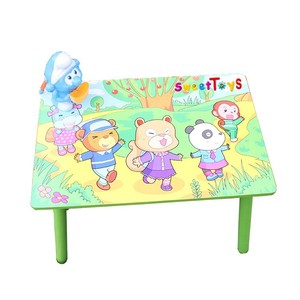 Nouvelle conception de <span class=keywords><strong>table</strong></span> et chaise d'activités en <span class=keywords><strong>bois</strong></span> pour enfants, style dessin animé, pour l'apprentissage des tout-petits - Product Image 3