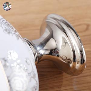 Ciotola per Insalata in Ceramica Bianca con <span class=keywords><strong>Rosa</strong></span>, Porcellana Crema e Oro Champagne, Economica per Natale - Product Image 6