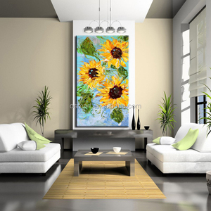 <span class=keywords><strong>Dipinti</strong></span> a Olio <span class=keywords><strong>di</strong></span> Alta Qualità all'Ingrosso, Fiori Astratti Fatti a Mano, <span class=keywords><strong>Dipinti</strong></span> <span class=keywords><strong>di</strong></span> Girasoli su Tela - Product Image 2