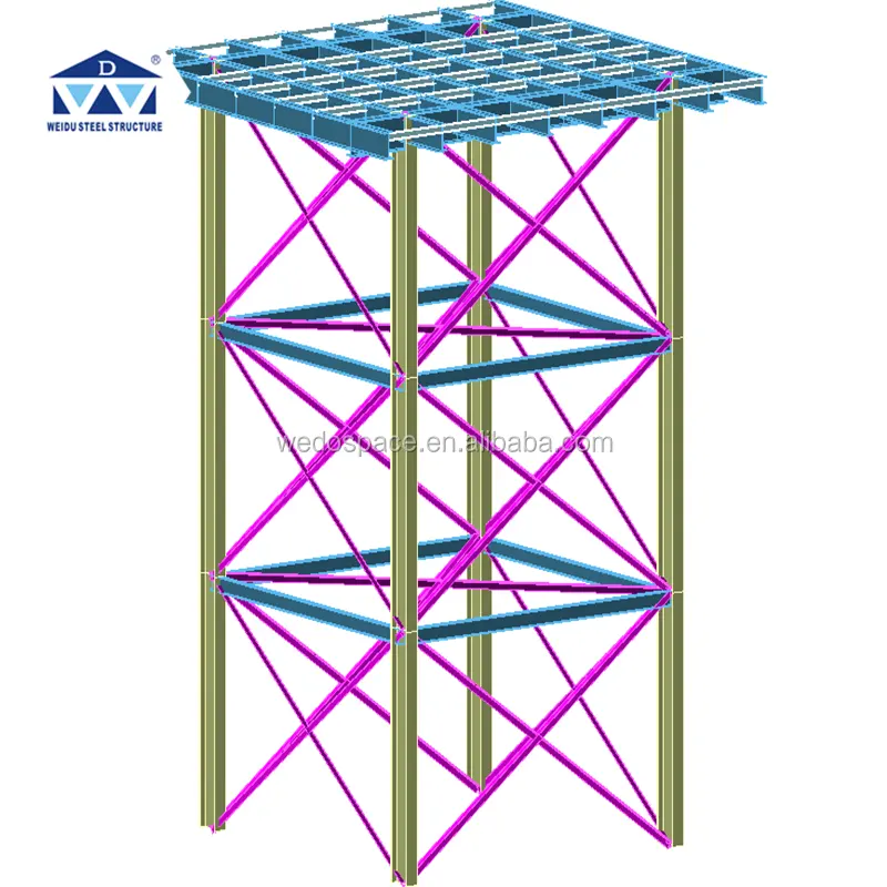 Rvs Watertank Op De Hoge 10M Verhoogde Toren In Fiji