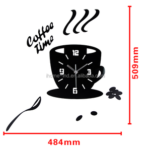 Modern Luxury Coffee Cup <strong>Wall</strong> <strong>Clock</strong> Unique DIY Home Decorative Quartz <strong>Kitchen</strong> <strong>Wall</strong> <strong>Clocks</strong> Mirror Sticker Acrylic Design - Product Image 6