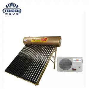 stainless steel Guangzhou evacuated hot water glass tube solar water heater non-pressurized heat pump heating green power