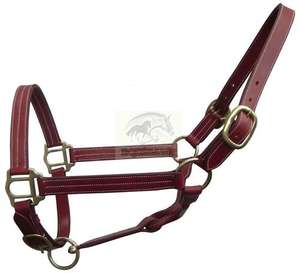 สายคล้องคอม้าหนังนิ่มสไตล์อังกฤษตกแต่งด้วยวัสดุโครเมี่ยมขัดเงาทองเหลืองอุปกรณ์เสริมสไตล์ตะวันตก - Product Image 2