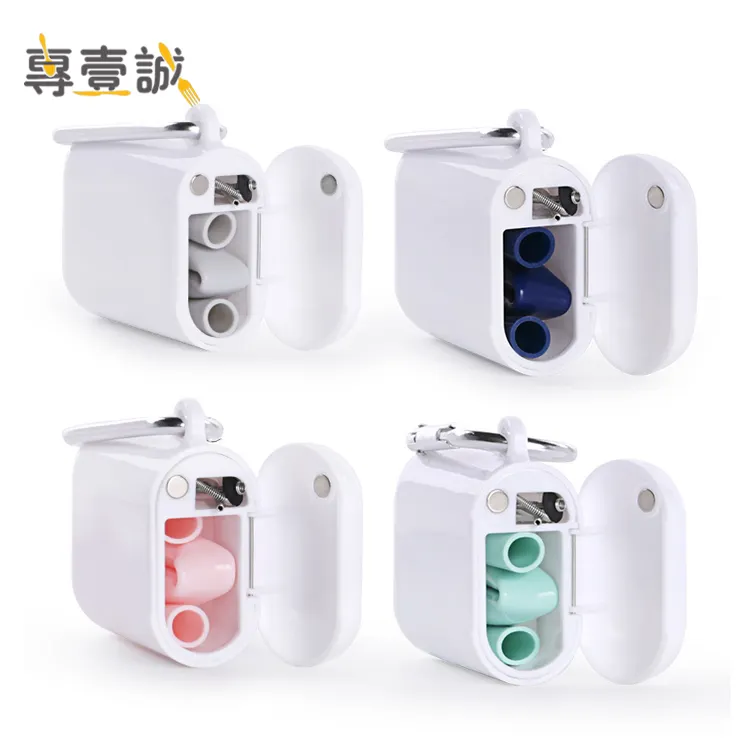 Складная Экологичная соломинка с футляром для переноски и щеткой для чистки, питьевая соломинка из пищевого силикона