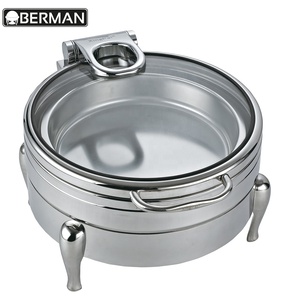 Commercial Kitchen Equipment Dwg Insulated Food Warmer Casserole Restaurant <strong>Buffet</strong> <strong>Server</strong> Used Double Chafing Dish Set for Sale - Product Image 4