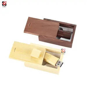 Pendrive 256 con caja grabada, unidad Flash USB de madera, 3,0 GB, el mejor precio al por mayor