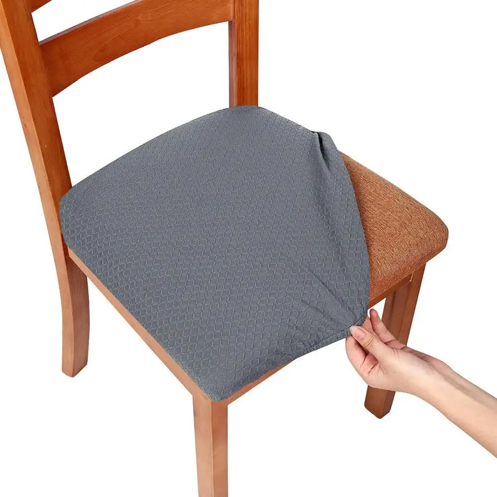 Stretch Spandex Jacquard Dining Room Seat Chair Covers