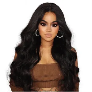 ships in 24 hours Bleached Knots Pre Plucked Hairline Elastic Band Body Wave brazilian hair wigs for black women