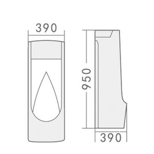 Urinoirs en céramique modernes sans eau pour hôtels, blanc/ivoire, à chasse d'eau par gravité, certifiés ISO9001, garantie de 2 ans - Product Image 3