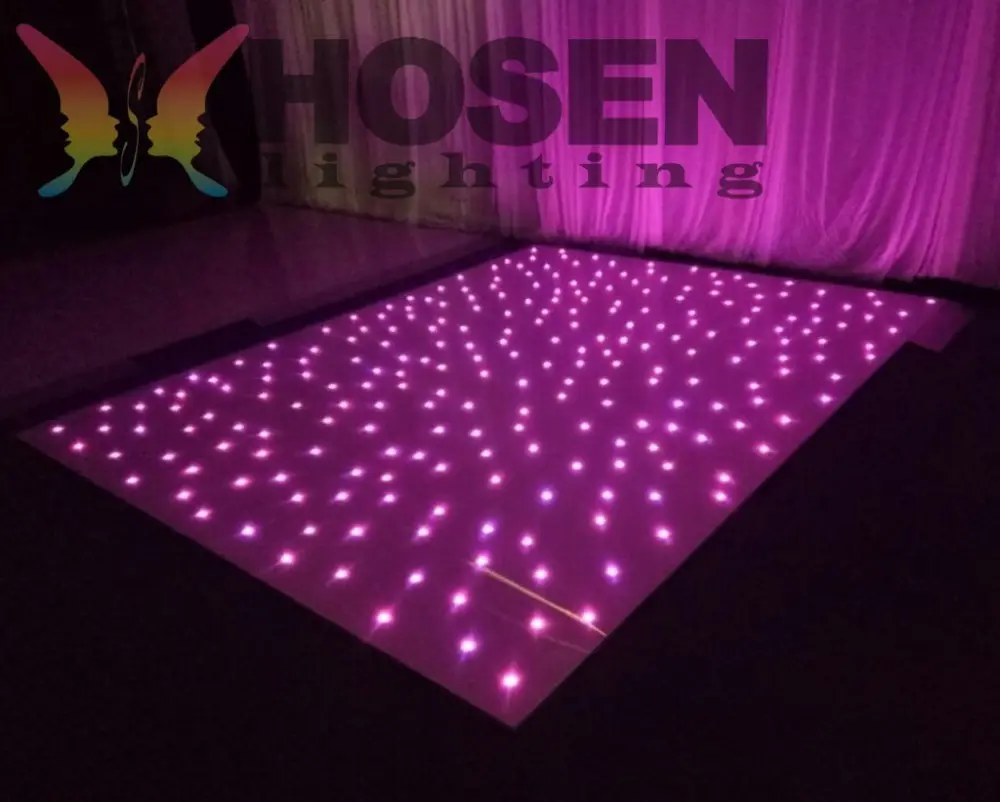 star light up starlit led colorful dance floor /RGB 3in1 Starlit color LED Dance Floor