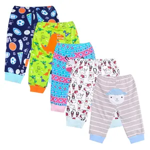 5 Pieces Random Design Hot Selling Super Soft Lovely Baby Cotton Pants