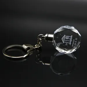 Tùy Chỉnh Key Chủ Key Chain Chủ Led Pha Lê Keychain Led Ánh Sáng 3d Laser Khắc Logo Pha Lê 3d Laser Khắc Keyholder