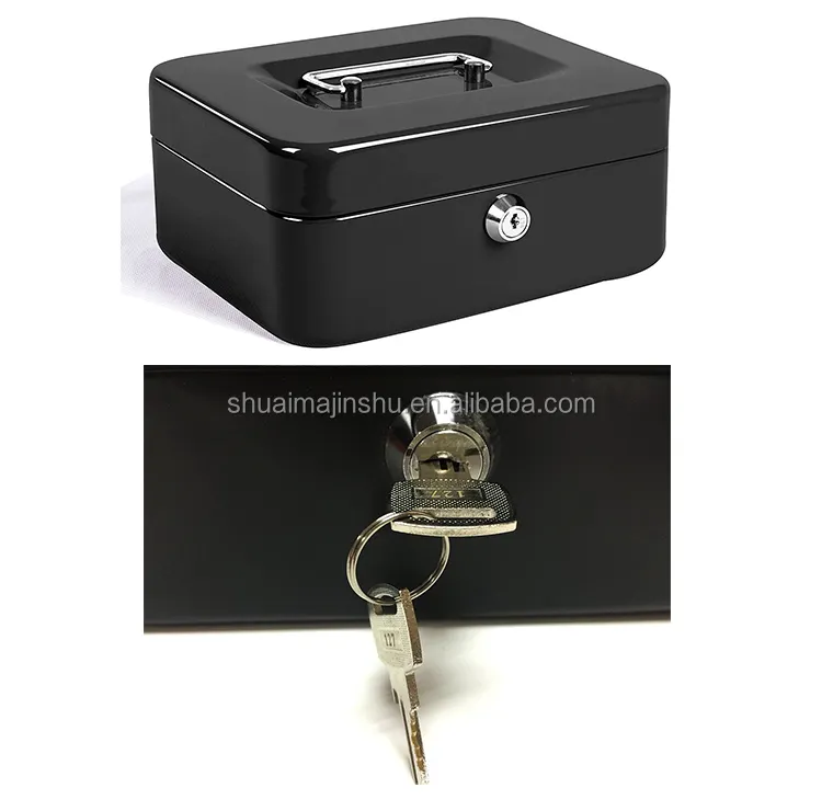 Cash Box Hot Sale Beautiful Small Metal Cash Box With Lock