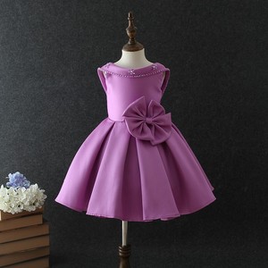 Kain Renda Katun Bunga Cetak Gaun Pesta Anak Gaun Anak Layanan OEM Sifon Medium Tanpa Lengan Tersedia D20 Sebagai Pic - Product Image 4
