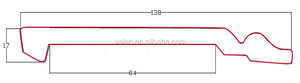 Venta al por mayor barato 14CM ancho personalizado mejor suelo de vinilo moderno fácil de instalar piso pared embellecedor zócalo moldeado rodapié tablero - Product Image 5