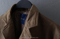 Best-seller OEM nouveau modèle Veste motard en daim marron décontractée pour hommes, veste multi-poches