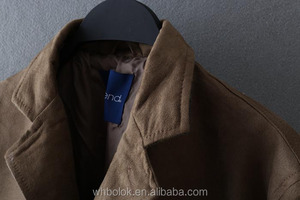 OEM New Design Hot Selling Casual <strong>Men</strong> Brown <strong>Suede</strong> Biker <strong>Jacket</strong> Multi Pockets <strong>Jacket</strong> - Product Image 5