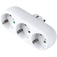 Adaptateur de prise Schuko 3 voies, adaptateur de prise Schuko EU 1 vers 3, convertisseur multi-prises européennes 16A 250V