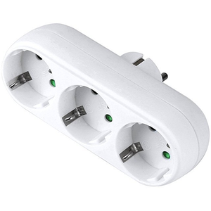 Ổ Cắm Adaptor Triple 1 SCHUKO/ 2 EURO Cắm Với Ổ Cắm Tiêu Chuẩn Nối Đất Dân Cư/Mục Đích Chung - Product Image 1