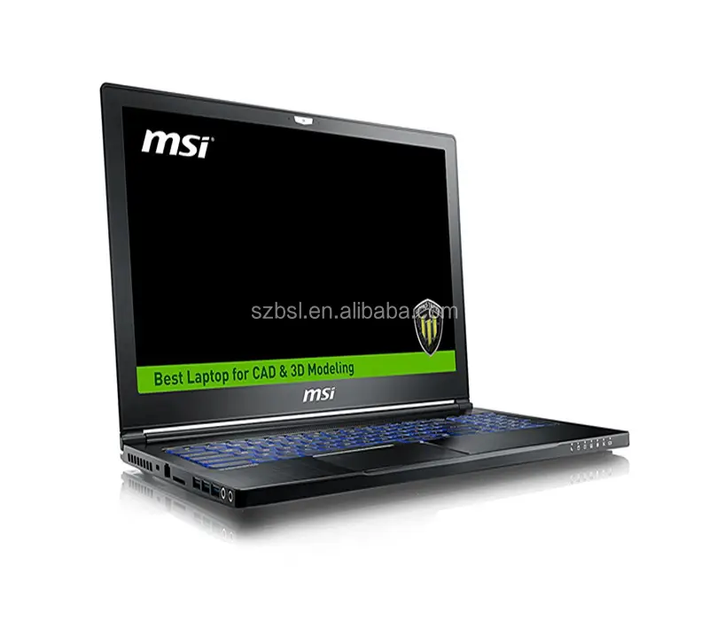 MSI WS63VR 7RL-023US 15.6 "4K จอแสดงผลเวิร์กสเตชันแล็ปท็อป I7-7700HQ Quadro P4000 32GB 512GB SSD + 2TB