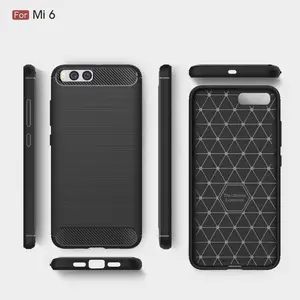 Oem axbety coque cho Xiaomi Mi6 trường hợp thời trang sợi carbon Silicon bảo vệ trường hợp sfor Xiaomi 6 Mi6 bìa cho Xiaomi Mi 6 trường hợp fundas